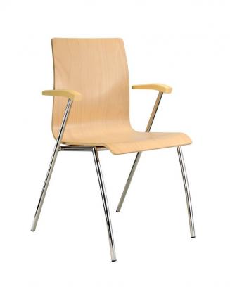 Konferenční židle - přísedící Alba - Konferenční židle Ibis bez čalounění + područky