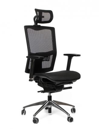 Kancelářské židle Emagra - Kancelářská židle X5M černá G52 4M F 18 černé plasty s podhlavníkem