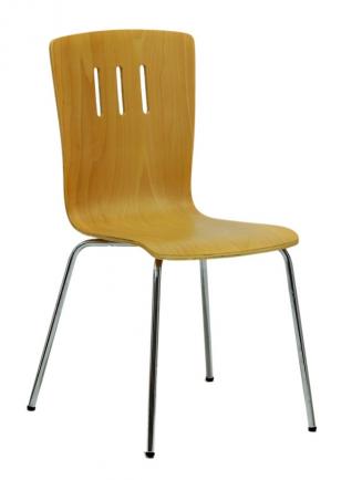 Jídelny a skořepiny OFFICEPRO - Jídelní židle DORA buk/chrom