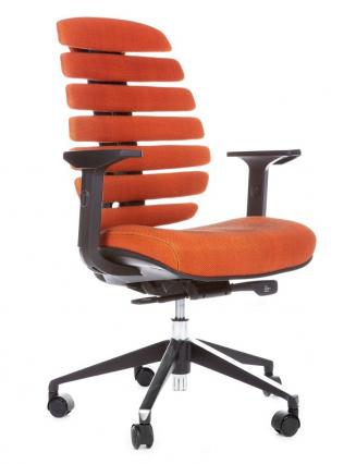 Kancelářská židle Node - Kancelářská židle FISH BONES černý plast, oranžová SH05