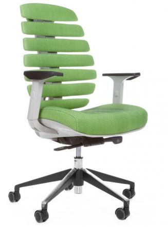Kancelářská židle Node - Kancelářská židle FISH BONES šedý plast, zelená látka SH06