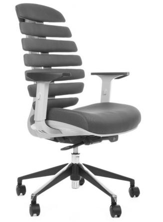 Kancelářská židle Node - Kancelářská židle FISH BONES šedý plast, šedá látka TW12