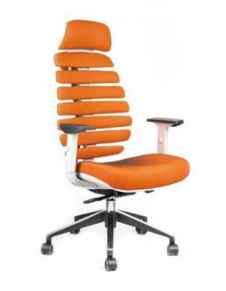 Kancelářská židle Node - Kancelářská židle FISH BONES PDH, šedý plast, oranžová SH05