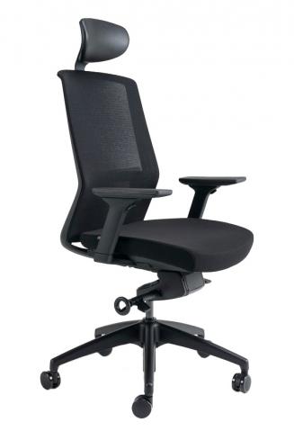Kancelářské židle BESTUHL - Kancelářské křeslo J17 černý plast