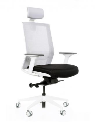 Kancelářské židle BESTUHL - Kancelářské křeslo S27 bílý plast