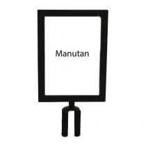  Informační tabulka k zahrazovacím sloupkům Manutan Expert 2 m, černá, vertikální