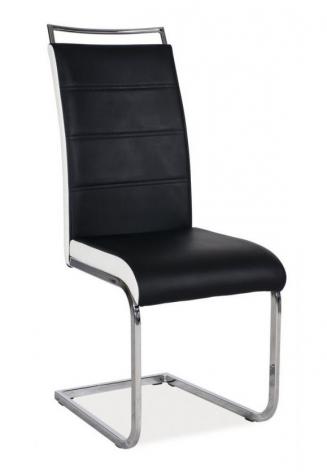 Sedia kovové - Kuchyňská židle H441 černobílá
