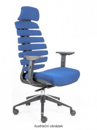 Kancelářské židle Node - Kancelářská židle FISH BONES PDH šedý plast, modrá látka 26-67