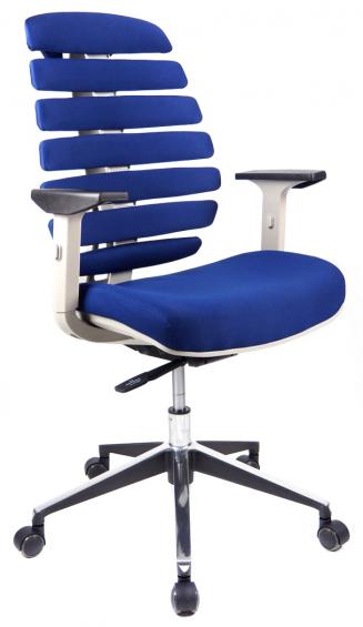 Kancelářské židle Node - Kancelářská židle FISH BONES šedý plast, modrá 26-39