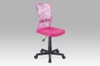  Kancelářská židle, růžová mesh, plastový kříž, síťovina motiv
