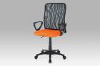  Kancelářská židle, látka MESH oranžová / černá, plyn.píst