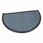  Modrá textilní vstupní půlkruhová rohož Criss Cross - 75 x 45 x 1 cm
