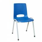  Plastová jídelní židle Pavlina Grey, modrá, šedá konstrukce