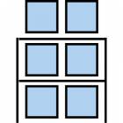  Paletový regál Cell, přístavbový, 210,6 x 180 x 110 cm, 6 000 kg, 2 patra, modrý