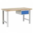  Dílenský stůl Weld se zásuvkou, 84 x 150 x 80 cm, šedý
