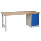  Dílenský stůl Weld se skříňkou 80 cm, 84 x 200 x 80 cm, šedý