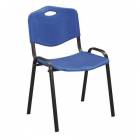  Plastová jídelní židle Manutan ISO, modrá