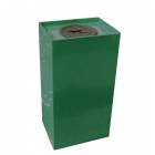  Kovový odpadkový koš Unobox na tříděný odpad, objem 100 l, zelený