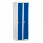  Svařovaná šatní skříň DURO VARIO, šedá/modrá, cylindrický zámek