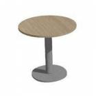  Kruhový konferenční stůl Ergo, 80 x 75 cm, dezén světlé dřevo