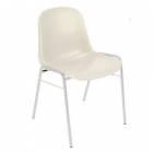  Plastová jídelní židle Manutan Shell, bílá