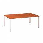  Konferenční stůl Alfa 420 s bílým podnožím, 200 x 120 x 74,2 cm, dezén třešeň