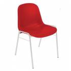 Plastová jídelní židle Manutan Shell, červená