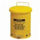 Kovový odpadkový koš pro hořlavé a nebezpečné látky, objem 23 l, žlutý