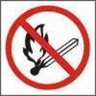  Zákazová bezpečnostní tabulka - Zákaz manipulace s plamenem, samolepicí fólie