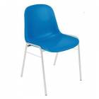  Plastová jídelní židle Manutan Shell, modrá