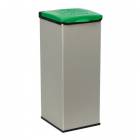  Sada 3 ks plastových odpadkových košů Monti na tříděný odpad, objem 3 x 85 l, zelená