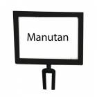  Informační tabulka k zahrazovacím sloupkům Manutan Expert 2 m, černá, horizontální