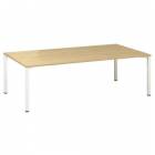  Konferenční stůl Alfa 420 s bílým podnožím, 240 x 120 x 74,2 cm, dezén divoká hruška