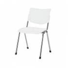  Plastová jídelní židle MIA Chrom, bílá