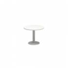  Kruhový konferenční stůl Alfa 400 s šedým podnožím, 70 x 50,7 cm, dezén bílá