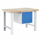  Dílenský stůl Weld se skříňkou 41 cm, 84 x 120 x 80 cm, šedý