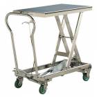  Mobilní hydraulický zvedací stůl Bishamon, do 200 kg, deska 81,3 x 50 cm