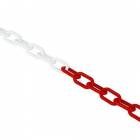  Plastový řetěz k zahrazovacím sloupkům, 25 m, bílý/červený