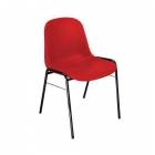  Plastová jídelní židle Manutan Chaise, červená