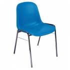  Plastová jídelní židle Manutan Chaise, modrá