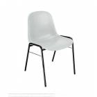  Plastová jídelní židle Manutan Chaise, šedá