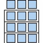  Paletový regál Cell, základní, 462,6 x 270 x 75 cm, 6 000 kg, 3 patra, modrý