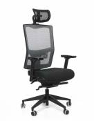 Kancelářské židle Emagra Kancelářská židle X5H černá E1/šedá G51/černá G52 Z0 F černý plast s podhlavníkem