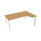 UNI - Stoly pracovní tvarové Stůl ergo levý 180x120 cm - UE 1800 L buk