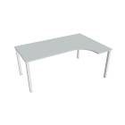 UNI - Stoly pracovní tvarové Stůl ergo levý 180x120 cm - UE 1800 L Šedá