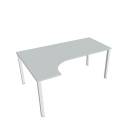 UNI - Stoly pracovní tvarové Stůl ergo pravý 180x120 cm - UE 1800 P Šedá