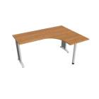 FLEX - Stoly pracovní tvarové Stůl ergo levý 160x120 cm - FE 60 L olše