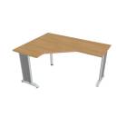 FLEX - Stoly pracovní tvarové Stůl ergo pravý 160x120 cm - FEV 60 P dub