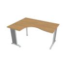 FLEX - Stoly pracovní tvarové Stůl ergo pravý 160x120 cm - FE 2005 P dub