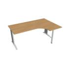 FLEX - Stoly pracovní tvarové Stůl ergo levý 180x120 cm - FE 1800 60 L dub